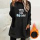 thumbnail image 1 of Heisall Womens Autumn Winter Fleece Sweatshirts Round Neck Letter Print Pocket Long Sleeve Thickened Warm Casual Daily Wear, 1 of 4
