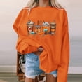 thumbnail image 1 of 2023 Chandail en Molleton Mode pour Femmes 50 % de Rabais Liquidation Chandail en Molleton Halloween Femmes Citrouille Café Chandails en Molleton Graphiques Mignons Chemises Halloween Automne Chandail en Molleton Col Rond, 1 of 5