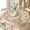 Yellow/Beige-flowers, variant on Elastic Round Tablecloth Washable Fitted Table Cover for Indoor and Outdoor Dining Table Cloth Protector,36"- 44"