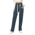 thumbnail image 2 of Endives Womens Jean Straight Leg Pants High Waisted Loose And Slimming Elastic Waisted Straight Leg Jeans, 2 of 7