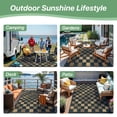 thumbnail image 4 of DEORAB Outdoor Rugs 8'X10' Chenille Patio Rug Three-Layer Material Imitation Silicone Spot Molding Camping Outside Rv Mat, Blue Black & Brown, 4 of 11