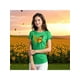thumbnail image 2 of Blusa con Estampado de Mariposa y Girasoles – Diseño Único y Significativo Color Verde Talla Chica Marca Emil SaEs, 2 of 4