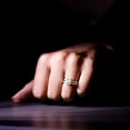 thumbnail image 3 of Kalapi Jewel Women's Bridal Ring Set – 14K White Gold Plated 1.3 Ct Princess Cut Moissanite Engagement Ring with Solitaire & Eternity Band – Elegant Prong Set Wedding Jewelry, 3 of 3