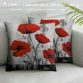 thumbnail image 3 of COMIO  Pillow Covers Black Red Flower Pattern, Rose Throw Pillows Cover for Outdoor Patio Furniture Sofa Bed, Square Decorative Couch Cover Living Room Bedroom Home Decoration, 3 of 5