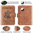 thumbnail image 3 of Funda de piel con cierre de pasaporte y bloqueo RFID para viajes esenciales, 3 of 9