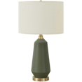 thumbnail image 1 of Monarch Specialties I 9624 LightingTable Lamp, Green Ceramic, Ivory/Cream Shade, Contemporary, 1 of 7