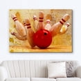 thumbnail image 2 of wall26 Canvas Print Wall Art Hitting a Split Bowling Ball &amp; Pins Sports Athletes Photography Modern Art Contemporary Scenic Urban Multicolor for Living Room, Bedroom, Office - 32"x48", 2 of 5