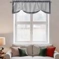 thumbnail image 2 of Black Retro Greek Key Tie Up Valance Curtains for Windows, Kitchen Curtains Window Treatments, Gray Greece Ancient Farmhouse Geo Short Window Shades Valances for Bedroom Bathroom Cafe 42"x18", 2 of 8