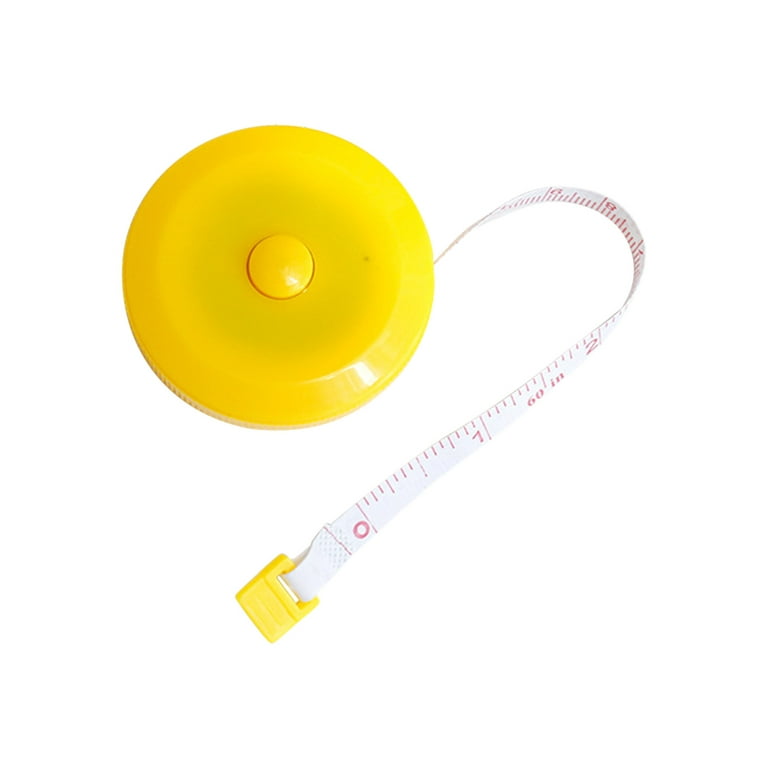 Mini Small Tape Measure Portable Student Meter Ruler Soft Ruler Tape Measure Three Circumferences Legs Waist Chest Measurement Clothes Ruler, Yellow