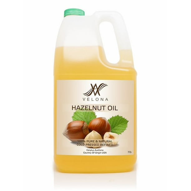 100 Hazelnut Oil By Velona All Natural Clear Carrier Oil For Body Skin Hair Face Care And Cooking Refined Cold Pressed Pour Melt Size 7 Lb Walmart Com Walmart Com