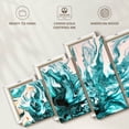thumbnail image 6 of Elephant Stock Turquoise Dynamic Abstract Wall Art - Horizontal Multi Panel Canvas - Living Room Wall Decor - Abstract Multi Panel - Teal And Turquoise Decor - 55" x 24", 6 of 8
