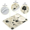 thumbnail image 4 of Yayeee Dish Drying Mat for Kitchen Counter Ultra Absorbent Easy Clean Pad 24x18", Small Black Flowers, 4 of 7