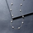 thumbnail image 6 of Ross-Simons 2.00 ct. t.w. Bezel-Set Diamond Station Necklace in 14kt White Gold, Women's, Adult, 6 of 7