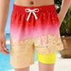 thumbnail image 3 of JIAHONG Ice Cream Shorts Boys Swim Trunks Summer Ice Cream Baseball Swim Shorts Quick Dry Bathing Suit with Compression Liner,Red2,2-3 Years, 3 of 5