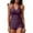 Purple, variant on Gufahion Women's 2 Piece Swimsuit Tank Padded Drawstring Swimsuit Swimwear with Boyshorts, XXL