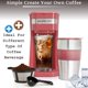 thumbnail image 2 of Mixpresso Cafetera personal de una sola porción y taza de viaje de 14 oz, cafetera pequeña por goteo y vaso, apagado automático y filtro reutilizable, cafetera roja compatible con café molido, 2 of 5