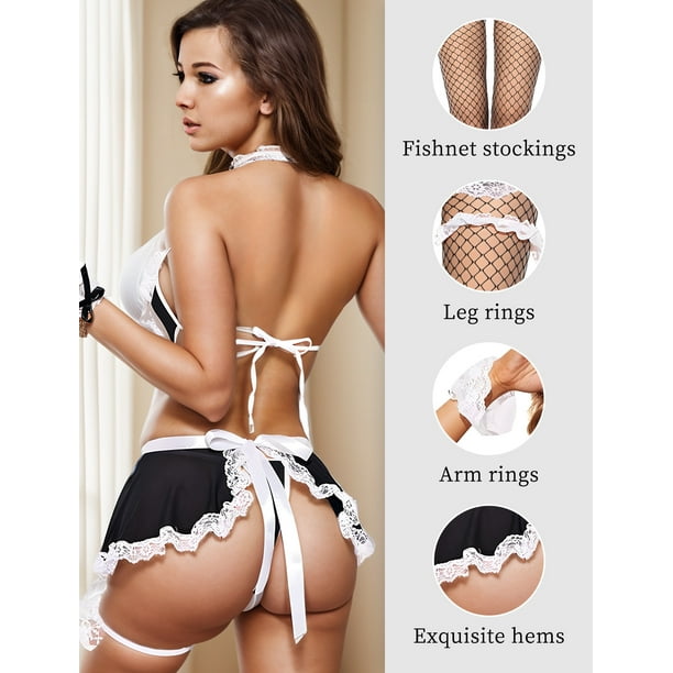 Sexy Maid Outfit, Women Maid Costume Cosplay Dress Lingerie Set, Role Play Maid  Dress Perfect for Cosplay Roleplay and Fantasy