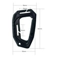 thumbnail image 3 of 5Pcs Tactical MOLLE Carabiners - Fast Spring Hook D-Clip, 3 of 8