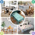 thumbnail image 5 of Pioneer Flower Floral Print Pattern Rectangle Tablecloth 60"x102", Waterproof Polyester Table Cloth, Wipeable Spillproof for Dining Camping Indoor Outdoor, 5 of 6