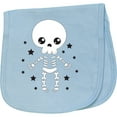 thumbnail image 2 of Inktastic Happy Halloween Spooky Skeleton and Stars Baby Burp Cloth, 2 of 3