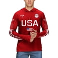 thumbnail image 2 of 250th Anniversary USA Rash Guard Shirt for Men UPF 50+ American Flag Long Sleeve Shirts Lightweight Sun Protection Rash Guard Hoodie, 2 of 3