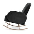thumbnail image 3 of Nursery Works Compass Rocker in Black Velvet with Rose Gold Legs, 3 of 5