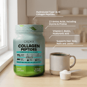 ORZAX Collagen Peptides Powder Unflavored - Hair, Skin and Nails Vitamins - Bone & Joint Support Supplement - Collagen Drink Mix - Collagen Powder For Women & Man (16oz)