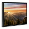 thumbnail image 3 of Sunrise Through Mountain Forest Skyline Black Floating Frame Canvas Art, 21 x 17, Made In USA, 3 of 5