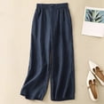 thumbnail image 3 of EDFBUYKRS Female Women Pants Casual Cargo Pants Women Tall Long Trousers High Waisted Nine Point Loose Inset Super Hot Pants Women's Casual Pants Xxxl, 3 of 3