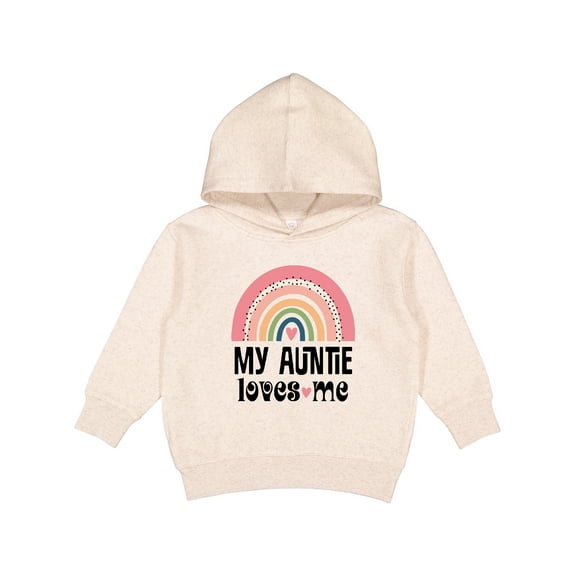 Inktastic My Auntie Loves Me Niece Rainbow Toddler Hoodie