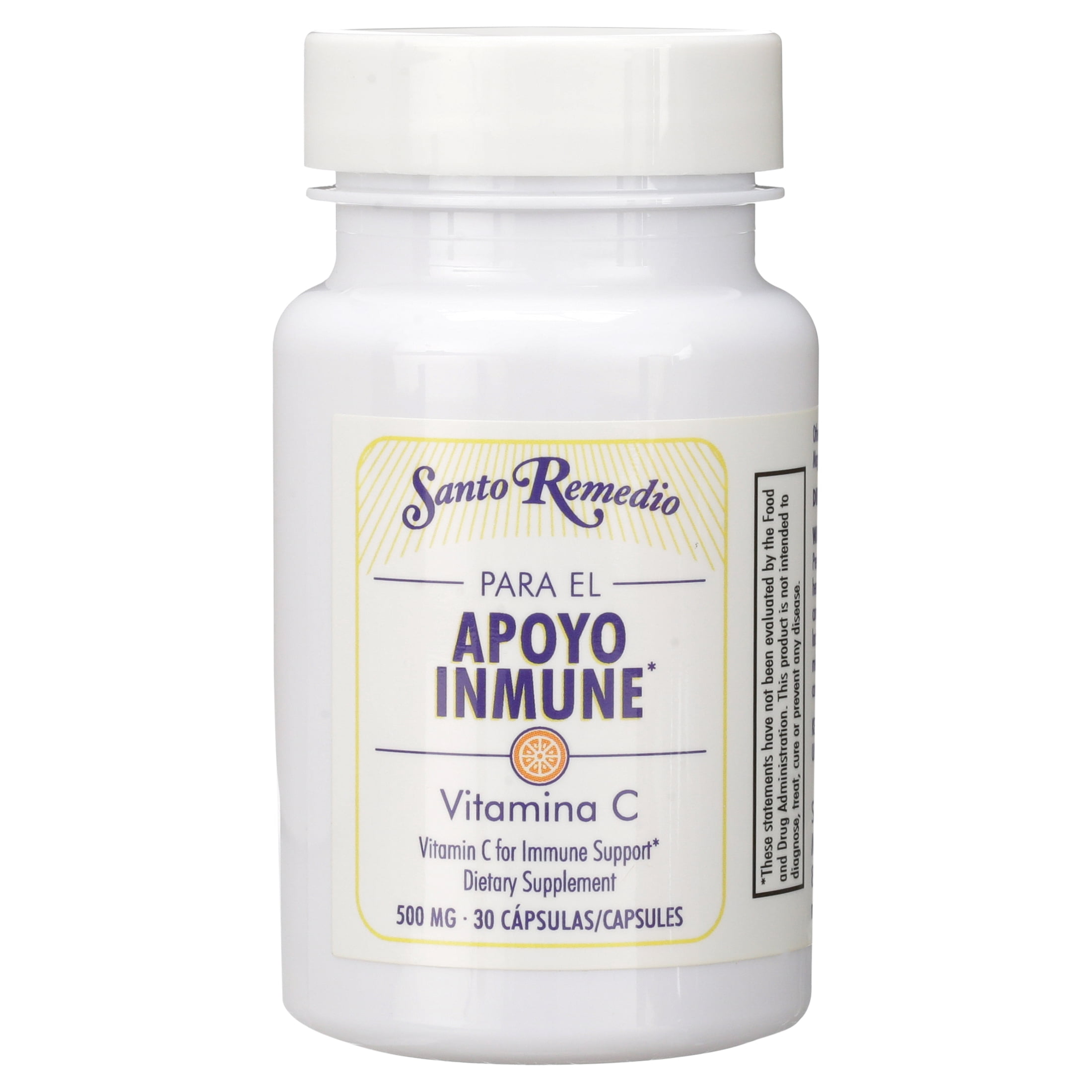 Santo Remedio Para El Apoyo Inmune Vitamin C Dietary Supplement Capsules 500 Mg 30 Ct Walmart Com Walmart Com Santo Remedio Para El Apoyo Inmune Vitamin C Dietary Supplement Capsules 500 Mg 30 Ct Walmart Com Walmart Com