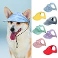thumbnail image 4 of Pet Hats Dog Baseball Hat Adjustable Sun Visor with Ear Holes for Small Dogs Trucker Style for Sunny Days Outdoor, 4 of 4