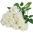 thumbnail image 1 of 10 piezas rosas artificiales flores de tallo largo rosa de seda falsa para decoraciones de bodas para el hogar oso de fresa  Juguete, 1 of 5