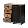 thumbnail image 2 of Baxton Studio Connell Modern and Contemporary Industrial Two-Tone Natural Brown and Black Finished Wood and Black Metal, 2 of 9