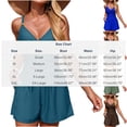 thumbnail image 3 of FNFYFH Swim Romper One Piece Swimsuit Women Bathing Suit with Pockets Coss V Neck Swimwear with Shorts, 3 of 6