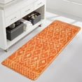 thumbnail image 6 of Bathroom Runner Rug 20x59 inch Long Boho Bath Mat Non-Slip Moroccan Farmhouse Orange Bath Rug Soft Velvet Machine Washable Bathroom Mats for Tub Sink Shower, 6 of 6