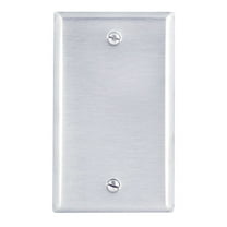 WALLPLATE 1GANG BLANK SS (Pack of 1)