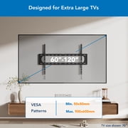 Mount-It! Heavy Duty XXL Fixed TV Wall Mount, 60 to 120 TV's, Capacity 264 lbs. Lifetime Guarantee