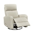 thumbnail image 6 of OakvillePark Bramblecrest Leather Match Swivel Glider Reclining Chair, Beige, 6 of 14