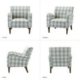thumbnail image 6 of Modern Plaid Accent Chair Upholstered Blue Armchair Home Bedroom Living Room, 6 of 8