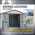 thumbnail image 4 of Arrow Select Steel Storage Shed, 6x7, Gris pâle, 4 of 8