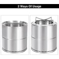 thumbnail image 5 of Lineslife Portable Smokeless Fire Pit for Outside with Grill & Stand, 3-in-1 Multifunctional Stainless Steel Firepit, 5 of 10