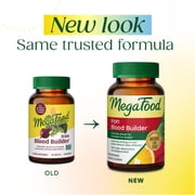 MegaFood Blood Builder Iron Supplement for Women - Vitamin C & B12 - Vegan - 180 Servings