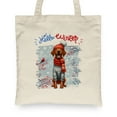 thumbnail image 2 of Hello Winter Rhodesian Ridgeback Smiling in Red Scarf Hat Welcome Christmas Canvas Tote Bag Ridgebacks Dog Lover Gifts Reusable Shopping Grocery Bag - 00017, 2 of 5