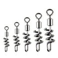 thumbnail image 6 of Baellert 10 Pcs Fishing Connectors Stainless Steel Cork Screw Swivel Snaps for Outdoor, 6 of 7