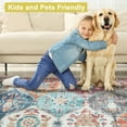 thumbnail image 4 of Mandala 3x5 Area Rug – Ultra Soft Moroccan Area Rug for Bedroom, Office and Kitchen | Boho Accent, Non-Slip Machine Washable Rug for Home Decor – Multi Color, 4 of 9