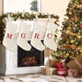 thumbnail image 4 of 21 Inches Knitted Christmas Stockings with Initials, Large Custom Monogram Embroidery Christmas Stockings with Letter, Personalized Xmas Decoration for Holiday Family Party, 4 of 7
