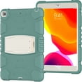 thumbnail image 2 of Dteck Case for Apple iPad 8th Generation 10.2" (2020),Shockproof Rubber Armor 3-Layer Protection iPad 7th Gen 10.2-inch 2019 Case Hybrid Hard Kicstand Cover without Screen Protector,Darkgreen, 2 of 6