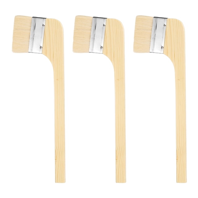 Uxcell Paint Brush 3Pcs 1 Inch Soft Wool Variety Angled Bend Brushes Radiator Paint Brush White