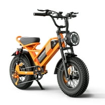 Spacewalk 16" Fat Tire Ebike, 750W, 21.7MPH, 48V/15AH Battery, 4 Shock Absorbers, Compact for Riders Under 5'2" & Teens.